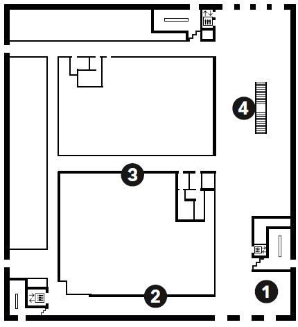 Lageplan der Ausstellung - Erdgeschoss