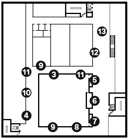 Lageplan der Ausstellung - Erstes Stockwerk